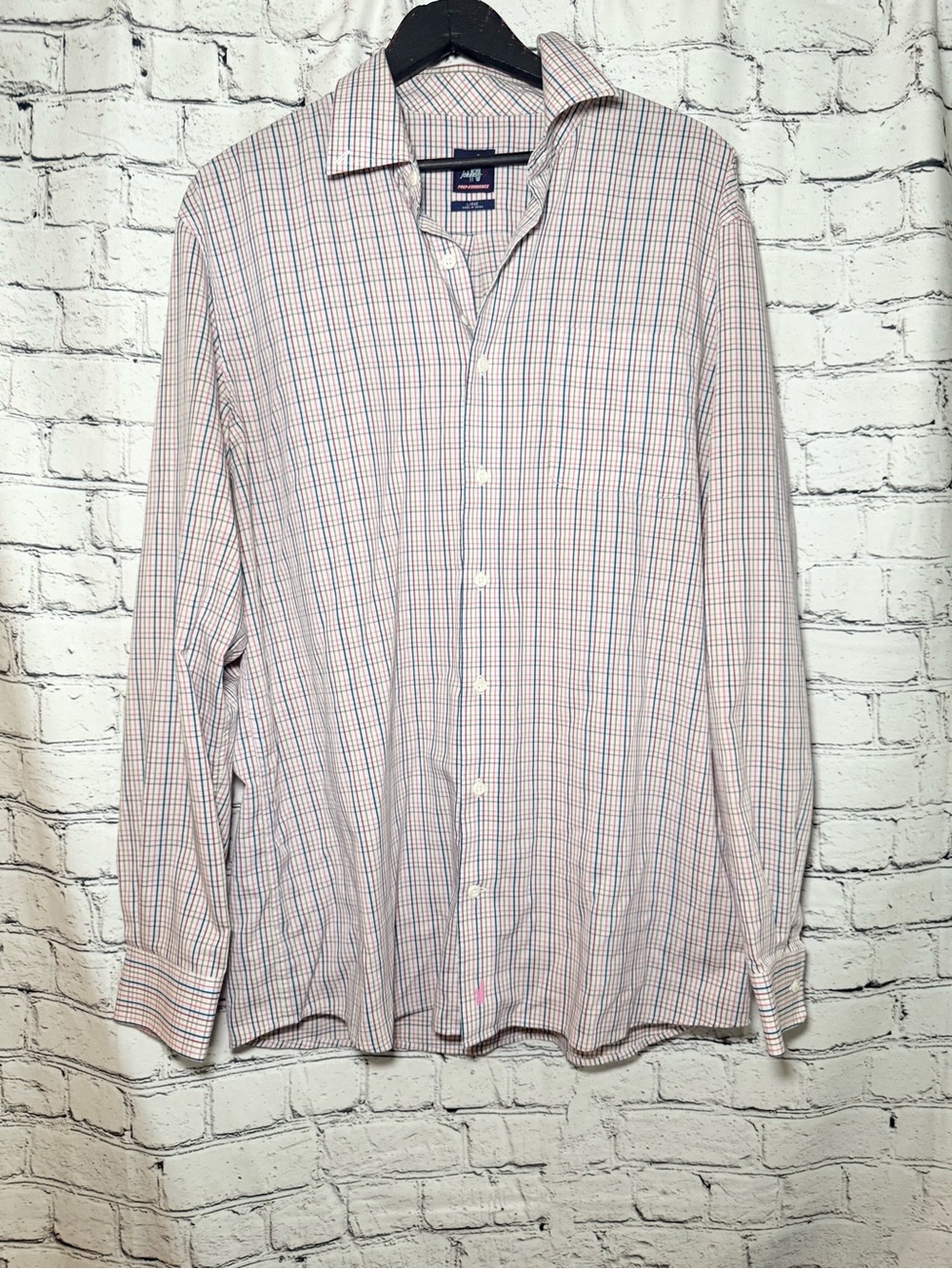 Johnnie-O. Plaid dress shirt. Size L